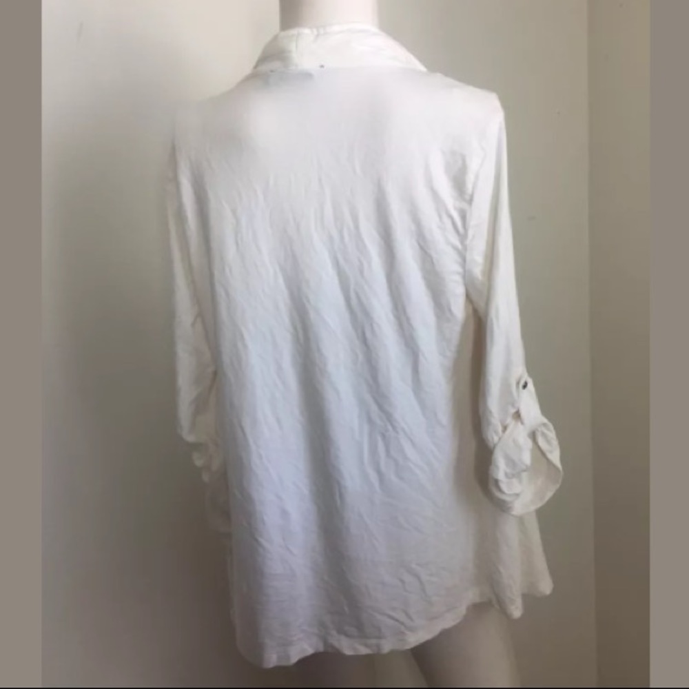 Chelsea & Theodore Draped White Cardigan - Picture 4 of 5